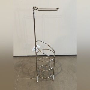 Chrome Toilet Paper and Magazine Holder | Sleek Bathroom Storage